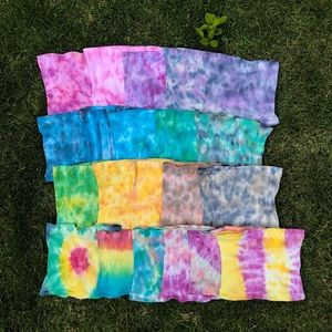 handmade tie dye tube tops